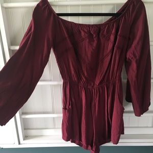 off the shoulder romper